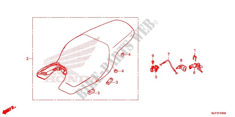 ASSENTO SIMPLES(2) para Honda CTX 700 DCT ABS 2014