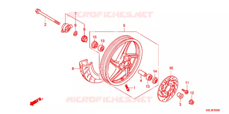 RODA FRENTE Honda SCOOTER 110 VISION 2015  NSC110MPDE
