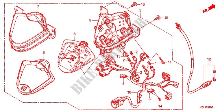 INSTRUMENTOS COMBINADOS para Honda VISION 110 2016