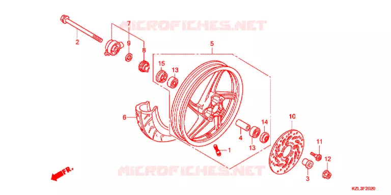 RODA FRENTE Honda SCOOTER 110 VISION 2015  NSC110E