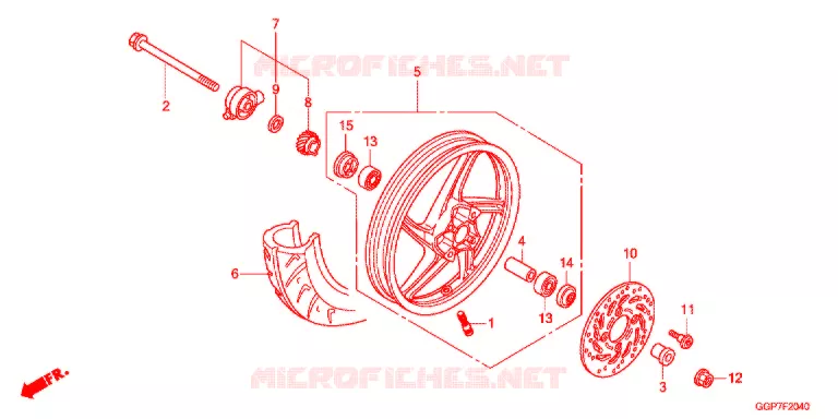 RODA FRENTE Honda SCOOTER 50 VISION 2014  NSC50MPDE