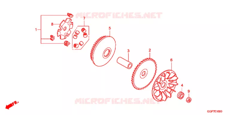 SUPERFICIE PRIMARIA/ EIXO PEDAL ARRANQUE Honda SCOOTER 50 VISION 2014  NSC50MPDE