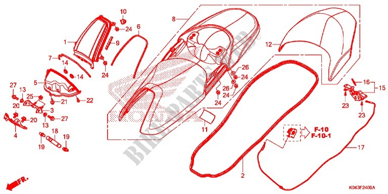 ASSENTO SIMPLES(2) para Honda FORZA 300 ABS 2017