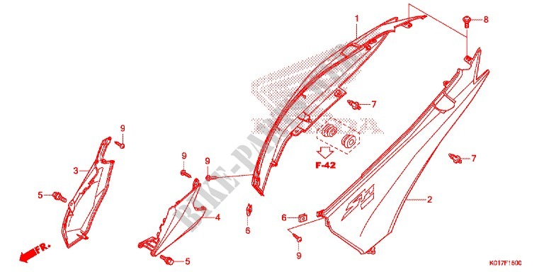 COBERTURA CARROCARIA/CAIXA BAGAGEM/ PORTA BAGAGENS para Honda SH 125 ABS D SPECIAL 5ED 2013