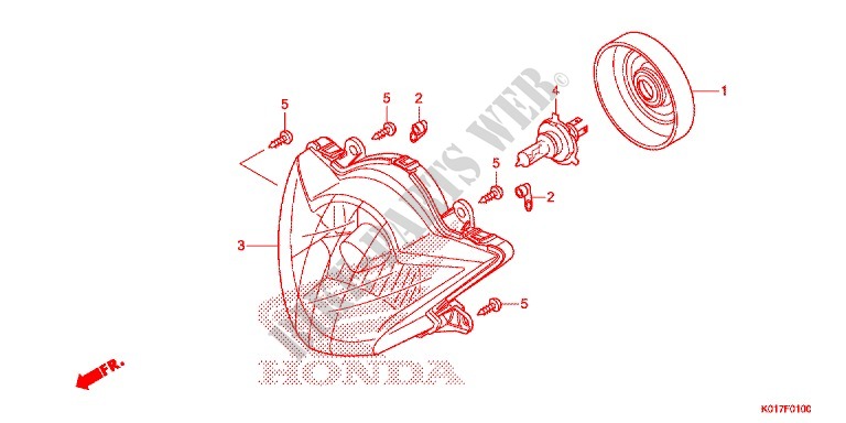 FAROL para Honda SH 125 D SPECIAL 3ED 2013