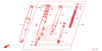 FORQUILHA FRENTE para Honda SH 150 ABS SPECIAL 3ED 2013