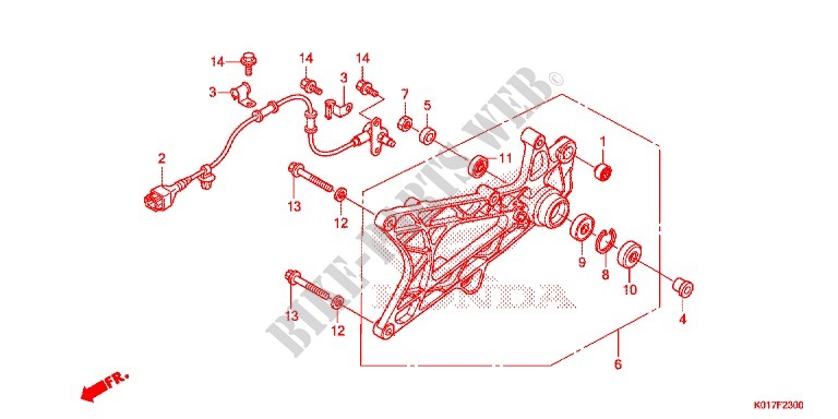 BRACO OSCILANTE/CORPO CORRENTE para Honda SH 150 ABS D SPECIAL 3ED 2013