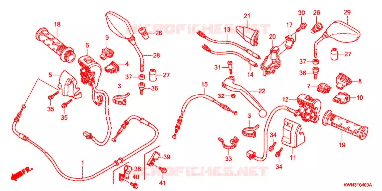 MANETE/INTERRUPTOR/CABO(1) Honda SCOOTER 125 PCX 2013  WW125EX2D