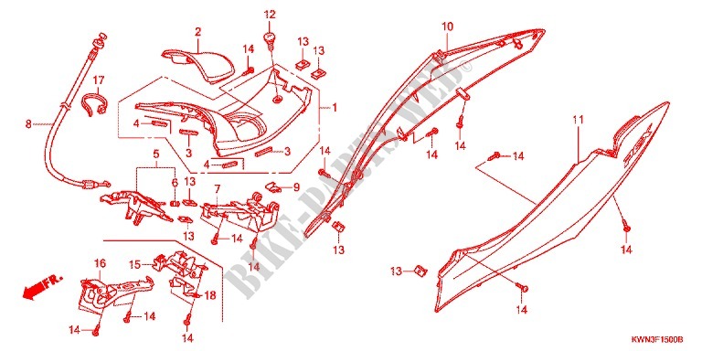 COBERTURA CARROCARIA/CAIXA BAGAGEM/ PORTA BAGAGENS para Honda PCX 125 2014