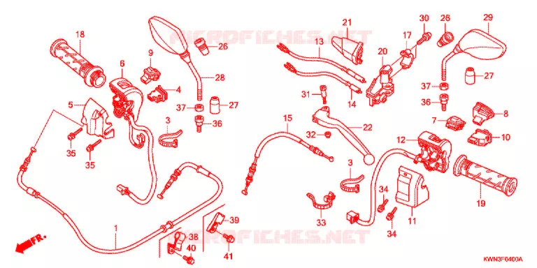 MANETE/INTERRUPTOR/CABO(1) Honda SCOOTER 125 PCX 2013  WW125D