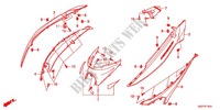 CARENAGEM TRASEIRA (NSC502WH/T2) para Honda VISION 50 R HRC TRICOLOR 2014