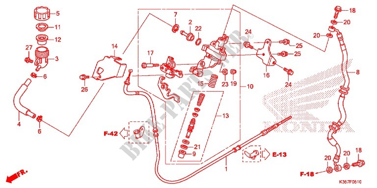 BOMBA PRINCIPAL TRAVOES/ TUBO FLEXIVEL TRAVAOES para Honda PCX 125 SPECIAL EDITION 2015