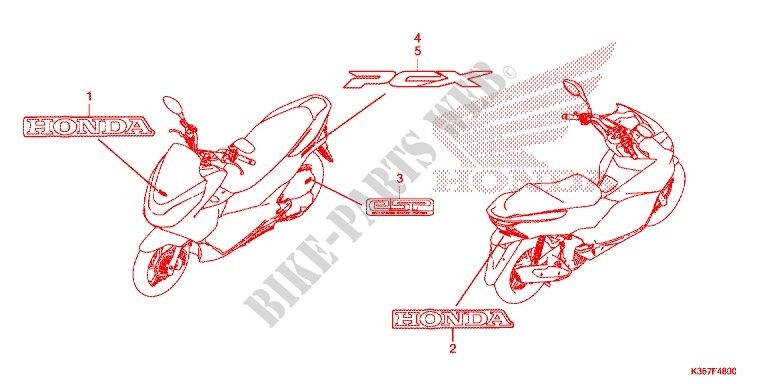 MARCA/EMBLEMA para Honda PCX 125 SPECIAL EDITION 2015