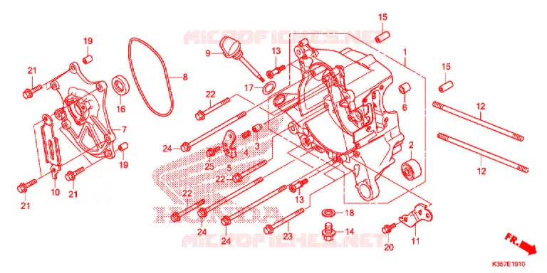 CARTER DIREITO Honda SCOOTER 125 PCX 2016  WW125EX2F