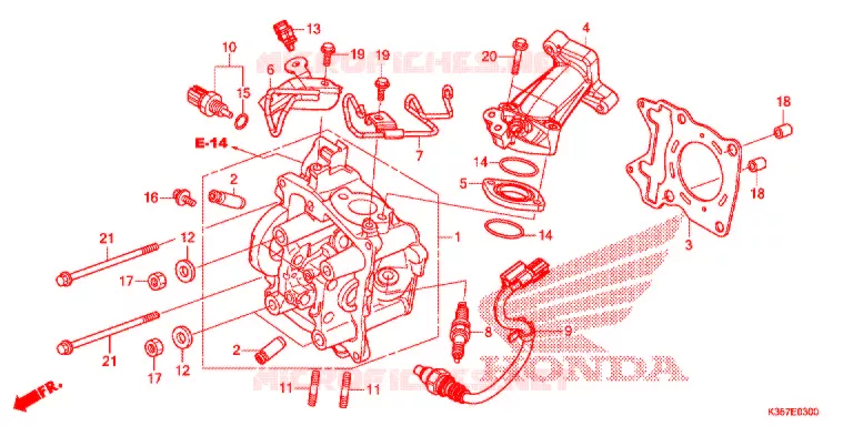 CILINDRO/CABECA MOTOR Honda SCOOTER 125 PCX 2016  WW125EX2F