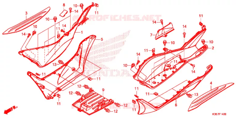 DEGRAU PISO Honda SCOOTER 125 PCX 2016  WW125EX2F