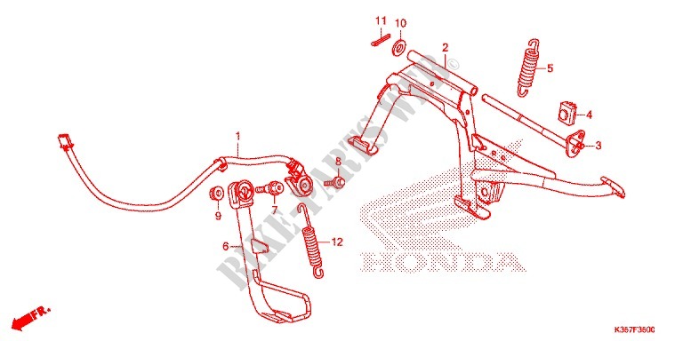 DESCANCO CENTRAL/PEDAL TRAVAOES para Honda PCX 125 2015