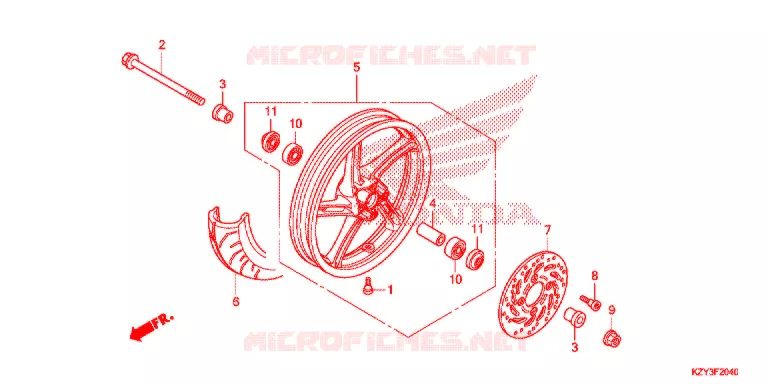 RODA FRENTE Honda SCOOTER 150 PCX 2012  WW150C