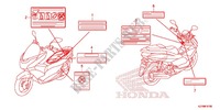 ETIQUETA CUIDADO(1) para Honda PCX 150 2014