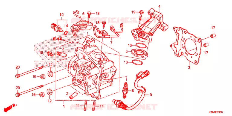 CILINDRO/CABECA MOTOR Honda SCOOTER 150 PCX 2015  WW150F