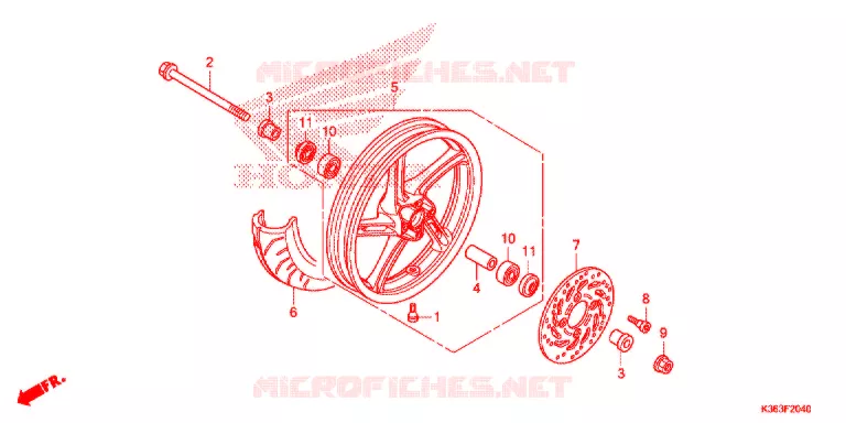RODA FRENTE Honda SCOOTER 150 PCX 2015  WW150F