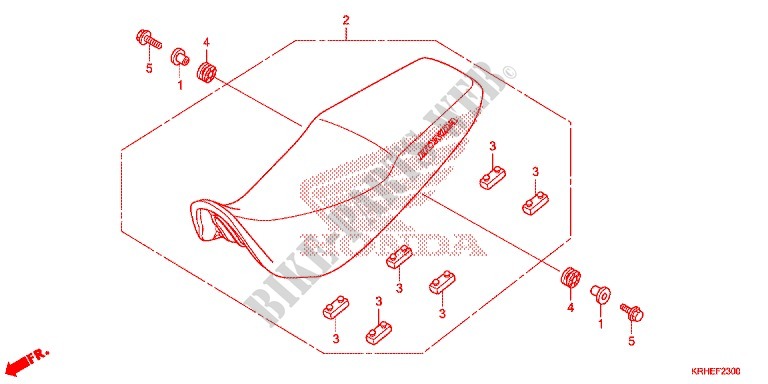 ASSENTO SIMPLES(2) para Honda XR 125 L ARRANQUE ELÉCTRICO 2012