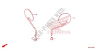 RETROVISOR para Honda XR 125 L ARRANQUE ELECTRICO 2014