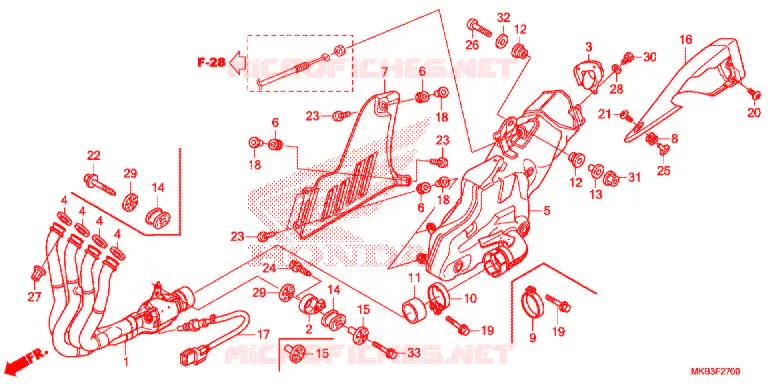 SILENCIADOR ESCAPE(2) Honda MOTO 1000 CBR 2015  CBR1000SAF
