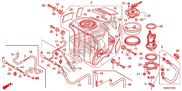 DEPOSITO COMBUSTIVEL/BOMBA COMBUSTIVEL para Honda CBR 1000 RR SP ABS TRICOLOR 2015