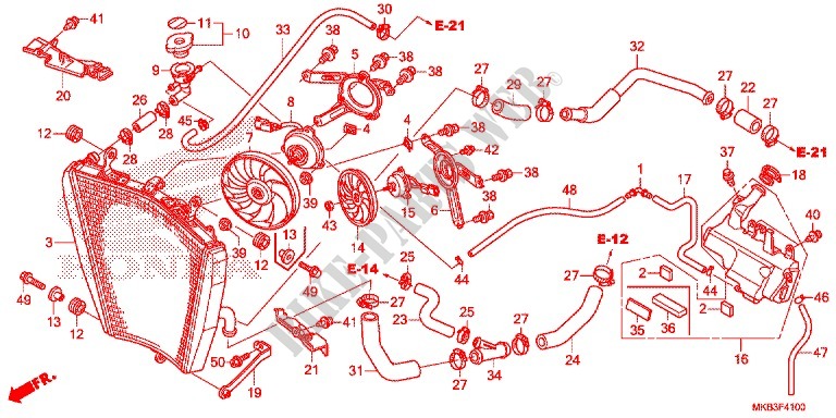 RADIADOR para Honda CBR 1000 RR SP ABS TRICOLOR 2015