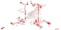 DESCANCO CENTRAL/PEDAL TRAVAOES para Honda CBR 500 R TRICOLOR 2015