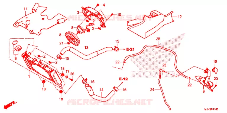 RADIADOR Honda MOTO 500 CBR 2015  CBR500RF