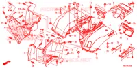 GUARDA LAMAS TRASEIRO para Honda FOURTRAX 420 RANCHER 4X4 DCT IRS 2015