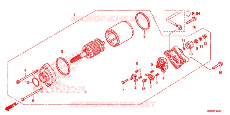 MOTOR ARRAQUE Honda ATV 420 FOURTRAX 2015  TRX420FA5F