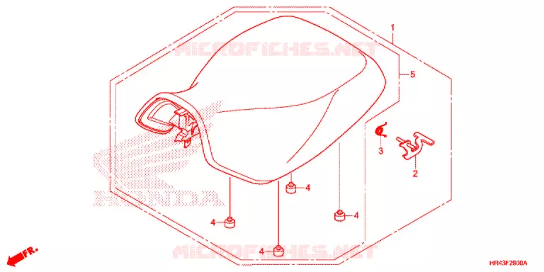 ASSENTO SIMPLES(2) Honda ATV 500 FOURTRAX 2015  TRX500FE1F