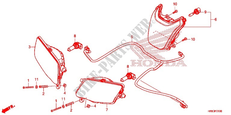 FAROL para Honda FOURTRAX 500 FOREMAN RUBICON RED 2015