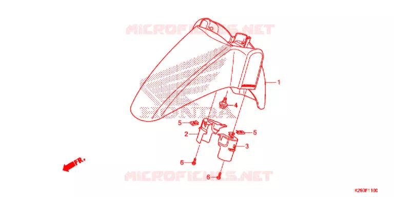 GUARDA-LAMAS FRENTE Honda SCOOTER 125 SH 2015  ANC125F