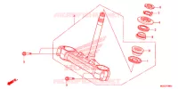 COLUNA DIRECCAO/PONTE SUPERIOR para Honda VFR 1200 F DCT 2015