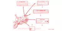 ETIQUETA CUIDADO (CRF50F4 9) para Honda CRF 50 2008