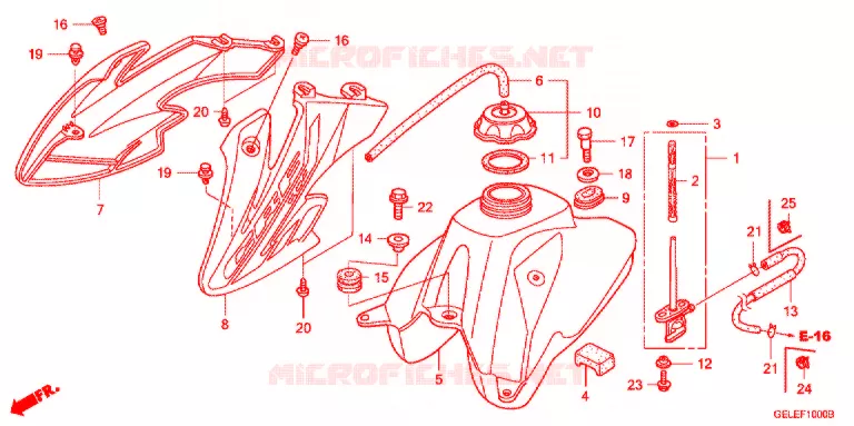DEPOSITO COMBUSTIVEL Honda MOTO 50 CRF 2008  CRF50F8