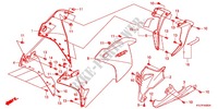 CAPO MEDIO/CARENAGEM INFERIOR para Honda CBR 250 R ABS NOIRE 2011