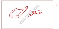 HONDA U LOCK 120/340 para Honda CBR 250 R ABS BLACK 2012