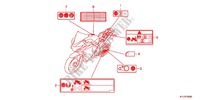 ETIQUETA CUIDADO(1) para Honda CBR 250 R ABS TRICOLORE 2012