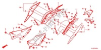 TAMPA LATERAL/CARENAGEM TRASEIRA para Honda CBR 250 R ABS TRICOLORE 2012
