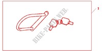 U LOCK ATT. para Honda CBR 250 R ABS TRICOLORE 2011