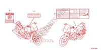 ETIQUETA CUIDADO(1) para Honda CBF 125 2012