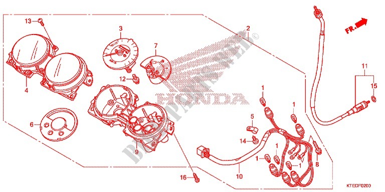 INSTRUMENTOS COMBINADOS para Honda CBF 125 2012