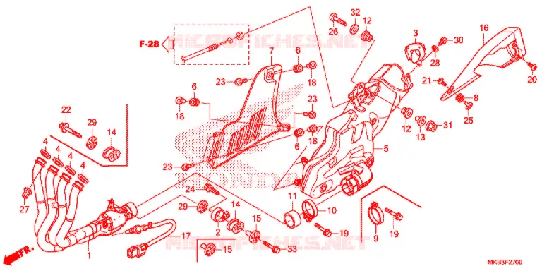 SILENCIADOR ESCAPE(2) Honda MOTO 1000 CBR 2016  CBR1000RAG