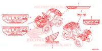 MARCA/EMBLEMA para Honda FOURTRAX 500 FOREMAN RUBICON DCT 2016