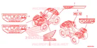 MARCA/EMBLEMA para Honda FOURTRAX 500 FOREMAN RUBICON DCT 2016